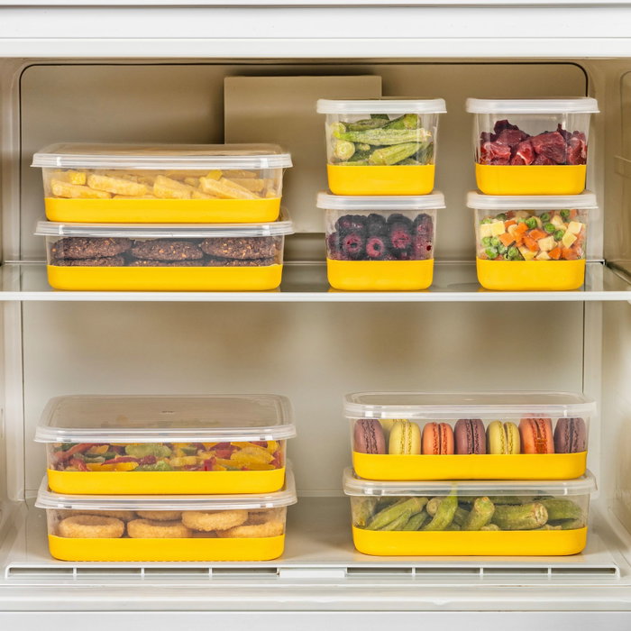Hermia Set de Organizadores para Frigorífico, 10 Piezas, Amarillo